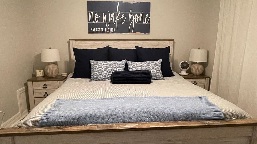 This bedroom has private bathroom