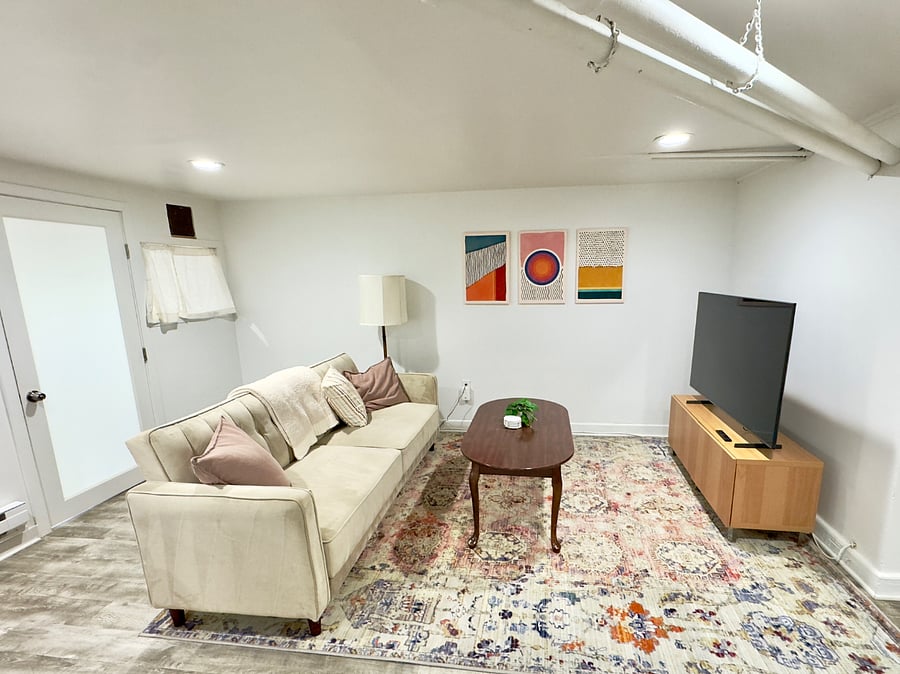 Living room with smart TVF