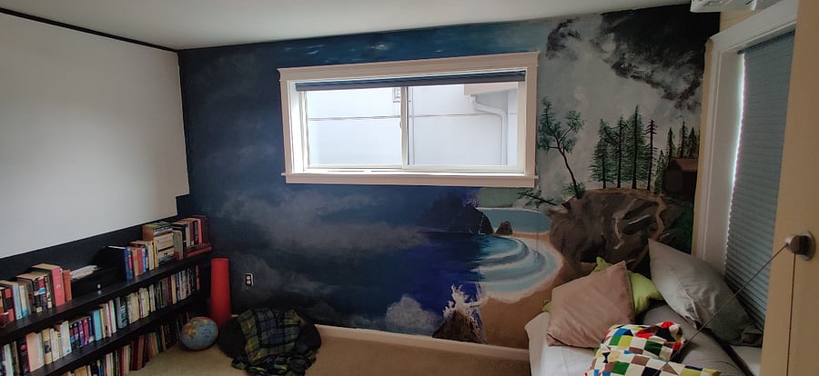 'Movie Room' couch pulls out into king-size bed