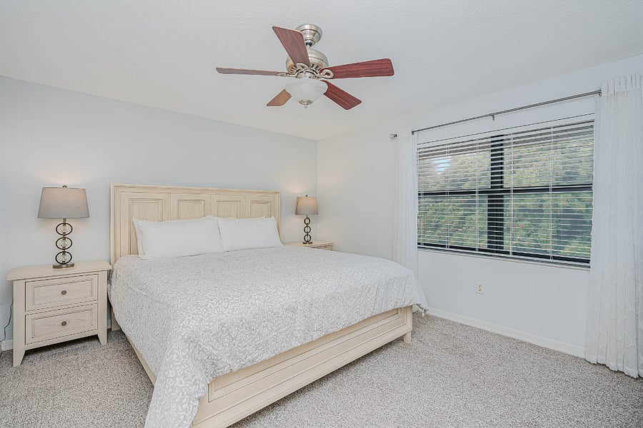 Upstairs Primary Bedroom with King sized bed