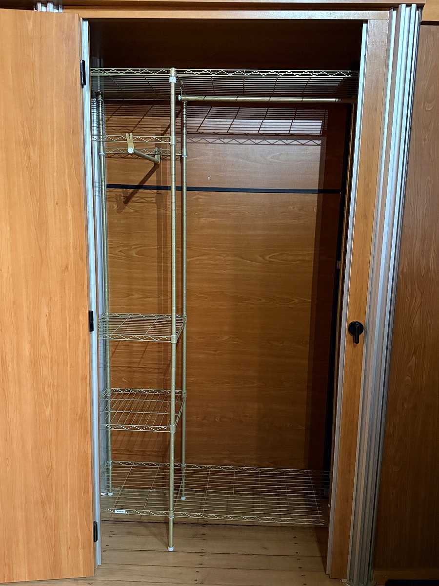 Each bedroom has a modern built in closet