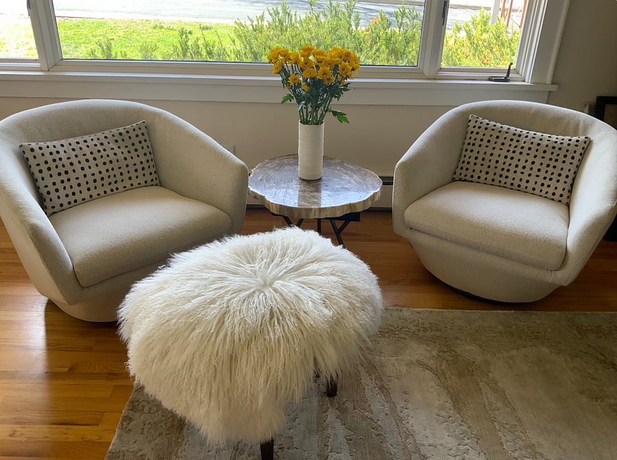 Private seating area included in private suite