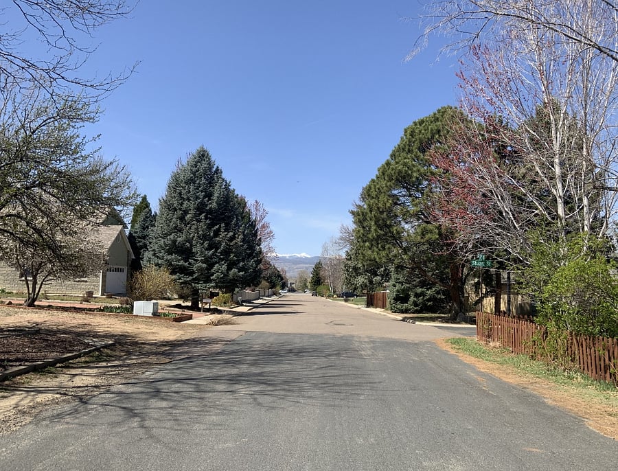 Quiet streets for long walks and bike riding