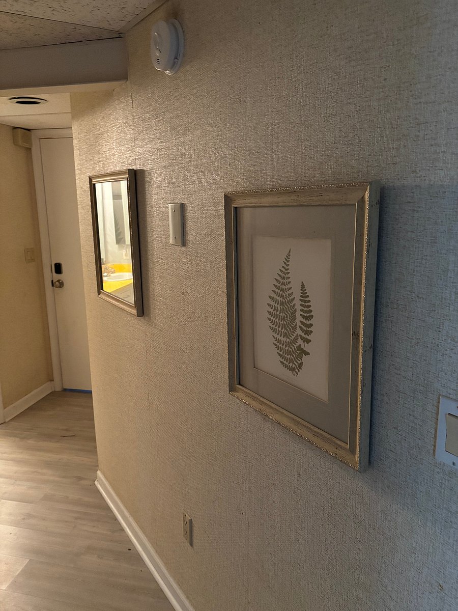 hallway walking towards bathroom