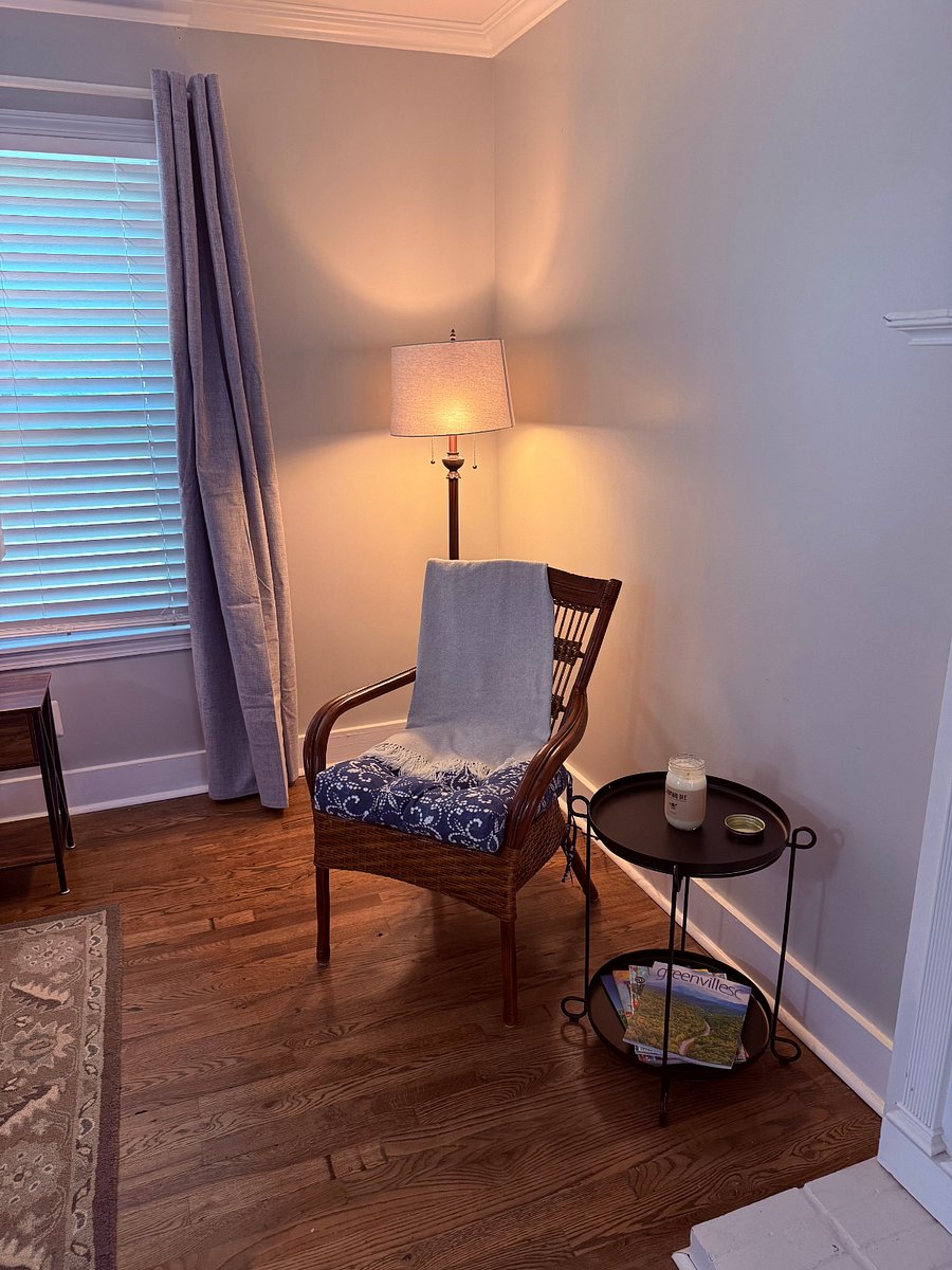 Sitting area in master bedroom.