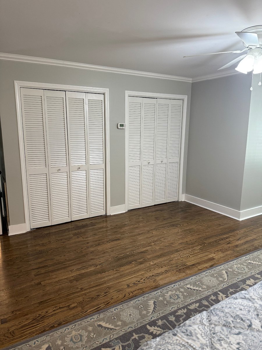 Two closets in master bedroom.