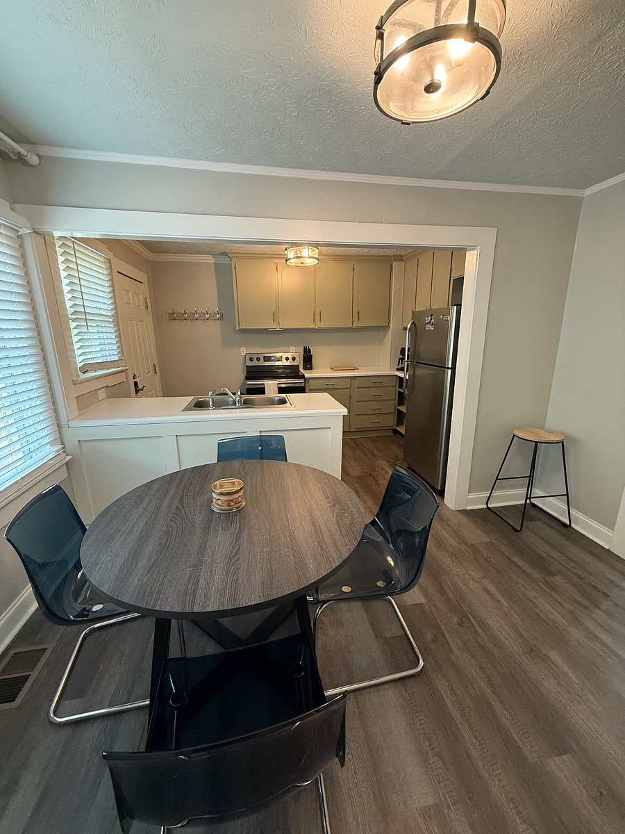 Dining area and kitchen.