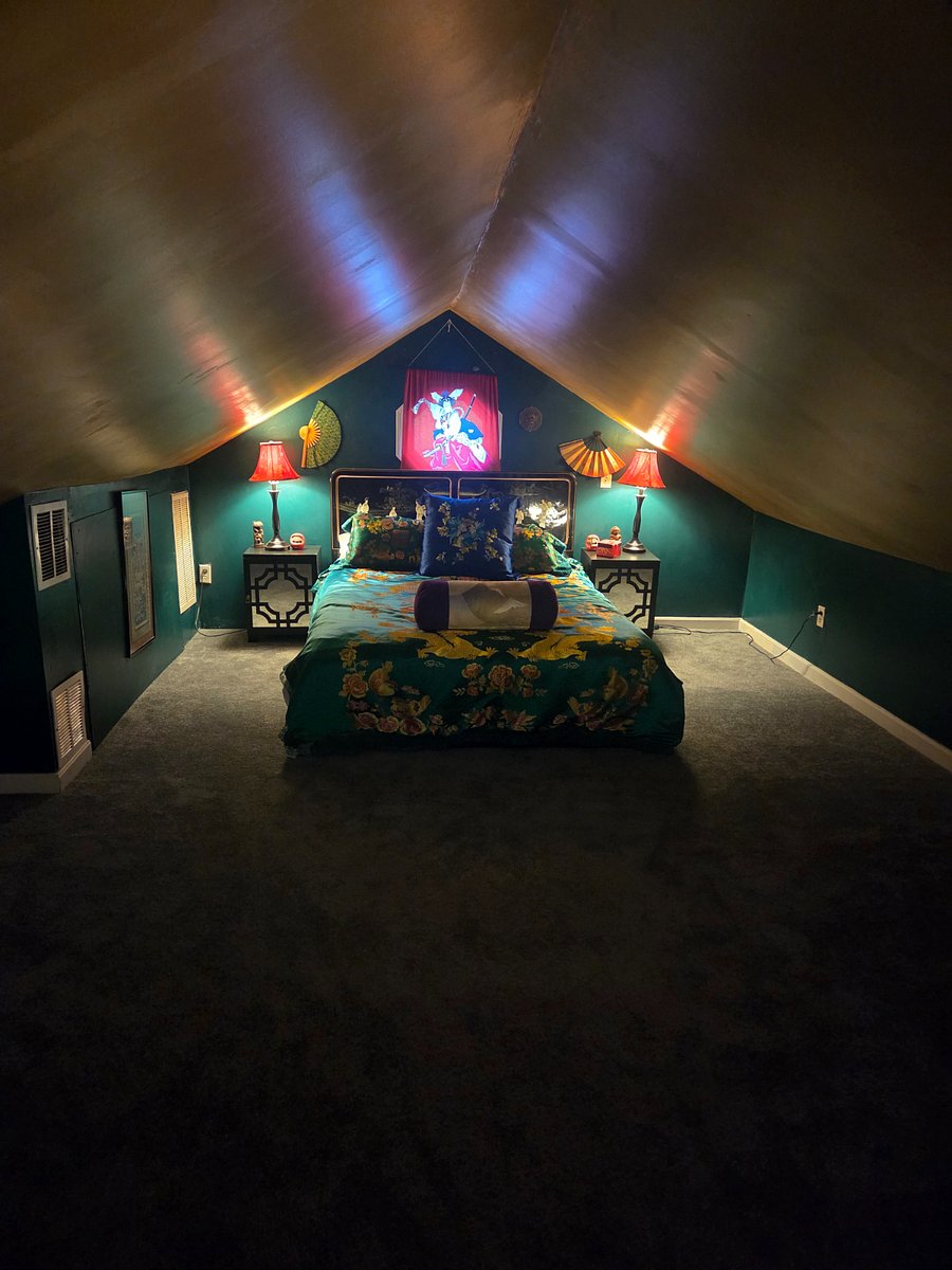 Spacious loft fir guests includes a queen bed and a twin with trundle.