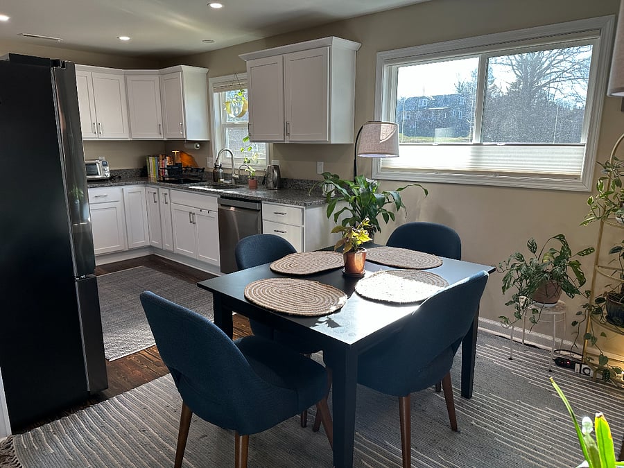 Dining area and kitchen