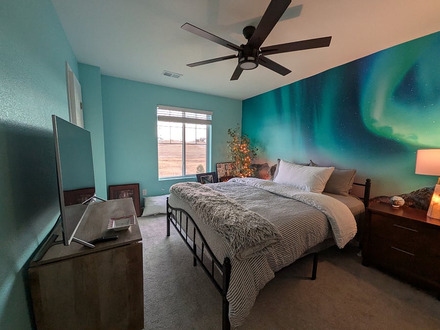 The glacier room has a 50" smart TV, for extra viewing options.