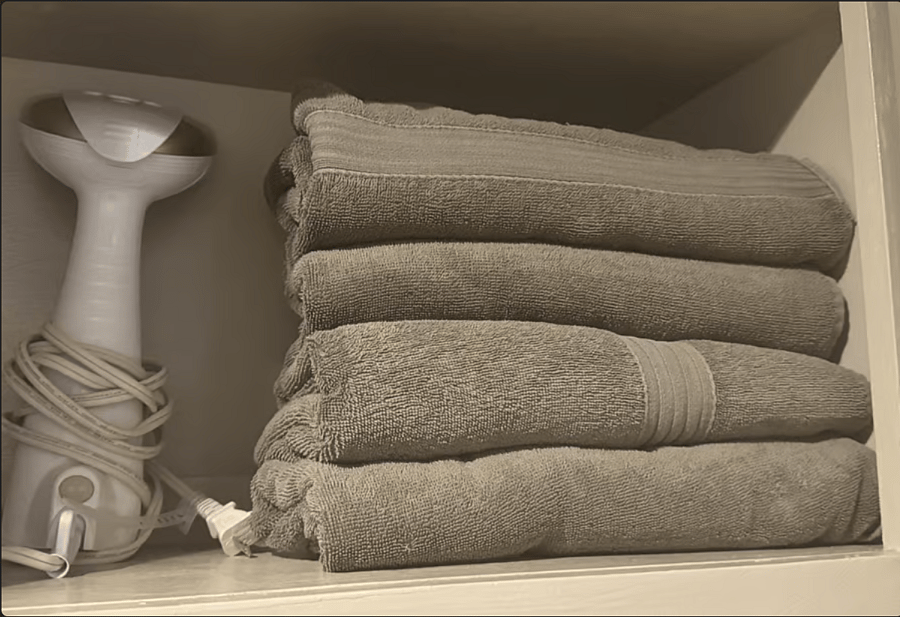 Your own high quality towels for your stay! :) 

BONUS-Steamer and iron for easy use!