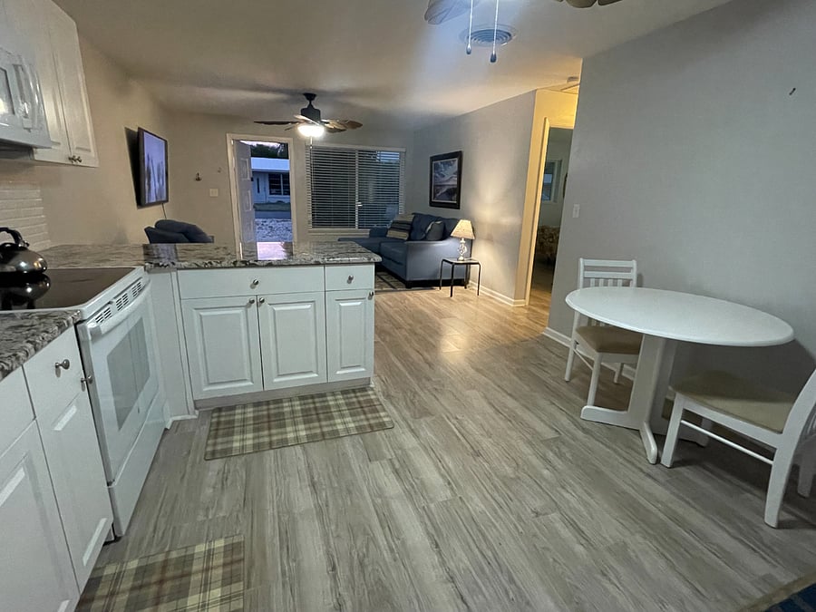 Vinyl plank flooring throughout