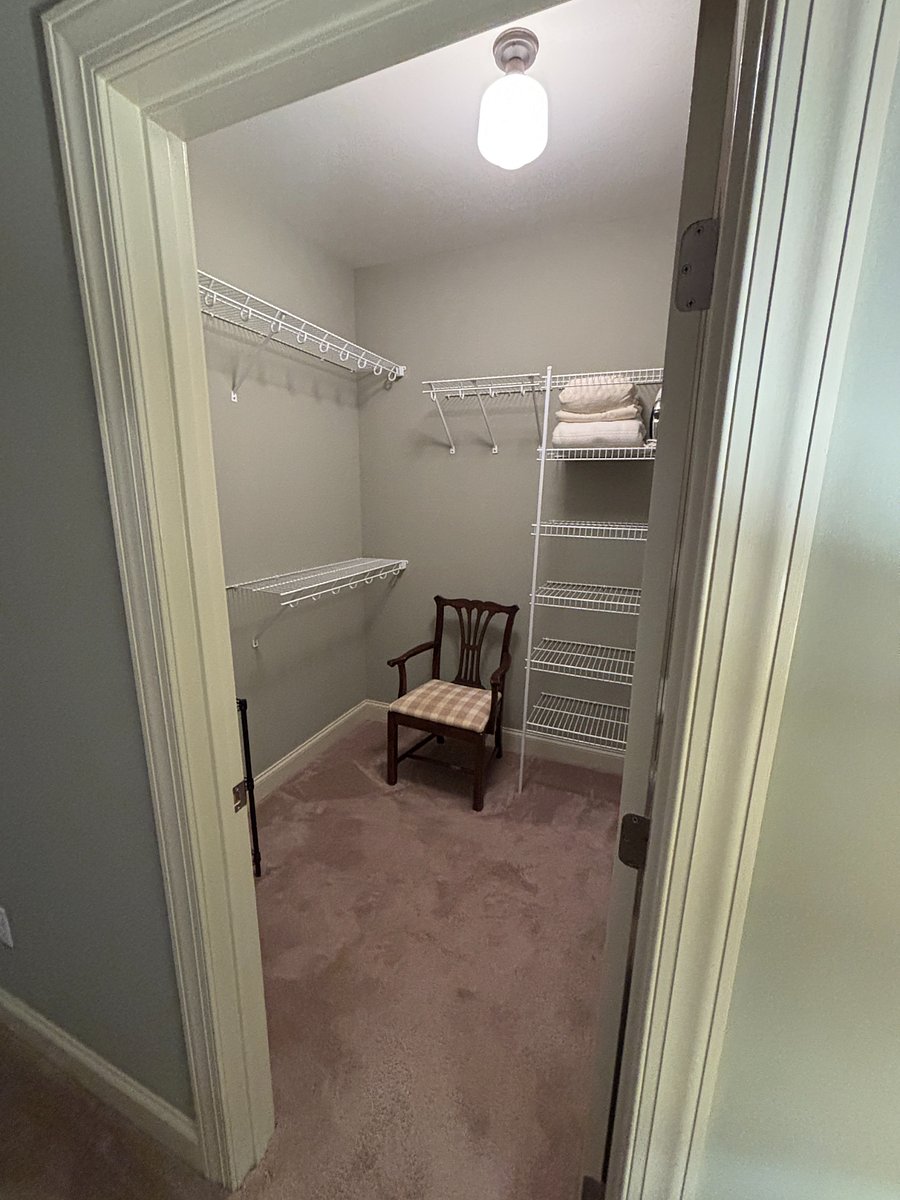 Walk in master closet