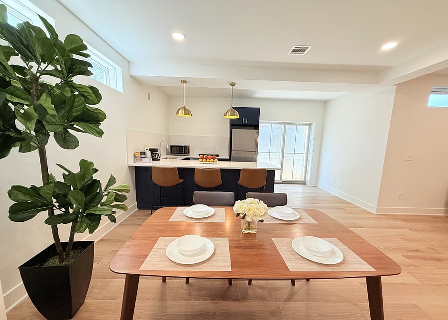 Dining room + kitchen