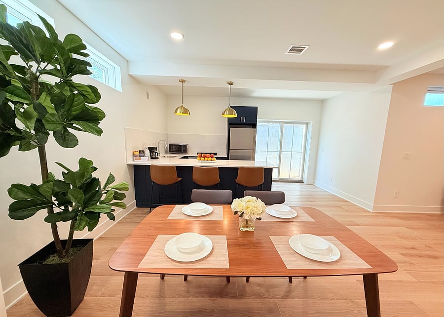 Dining room + kitchen