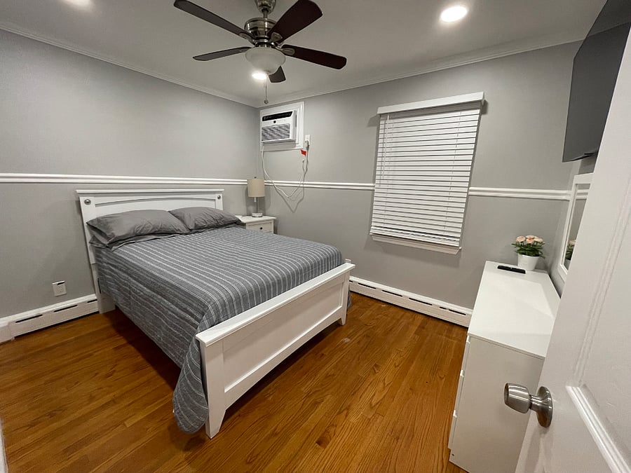 Bedroom 2 with a full size bed. 