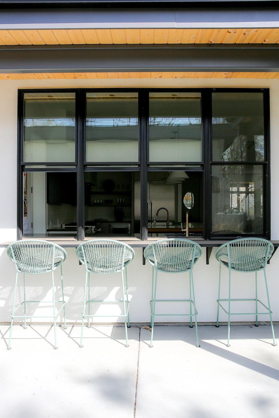 Windows open for easy serving outdoors