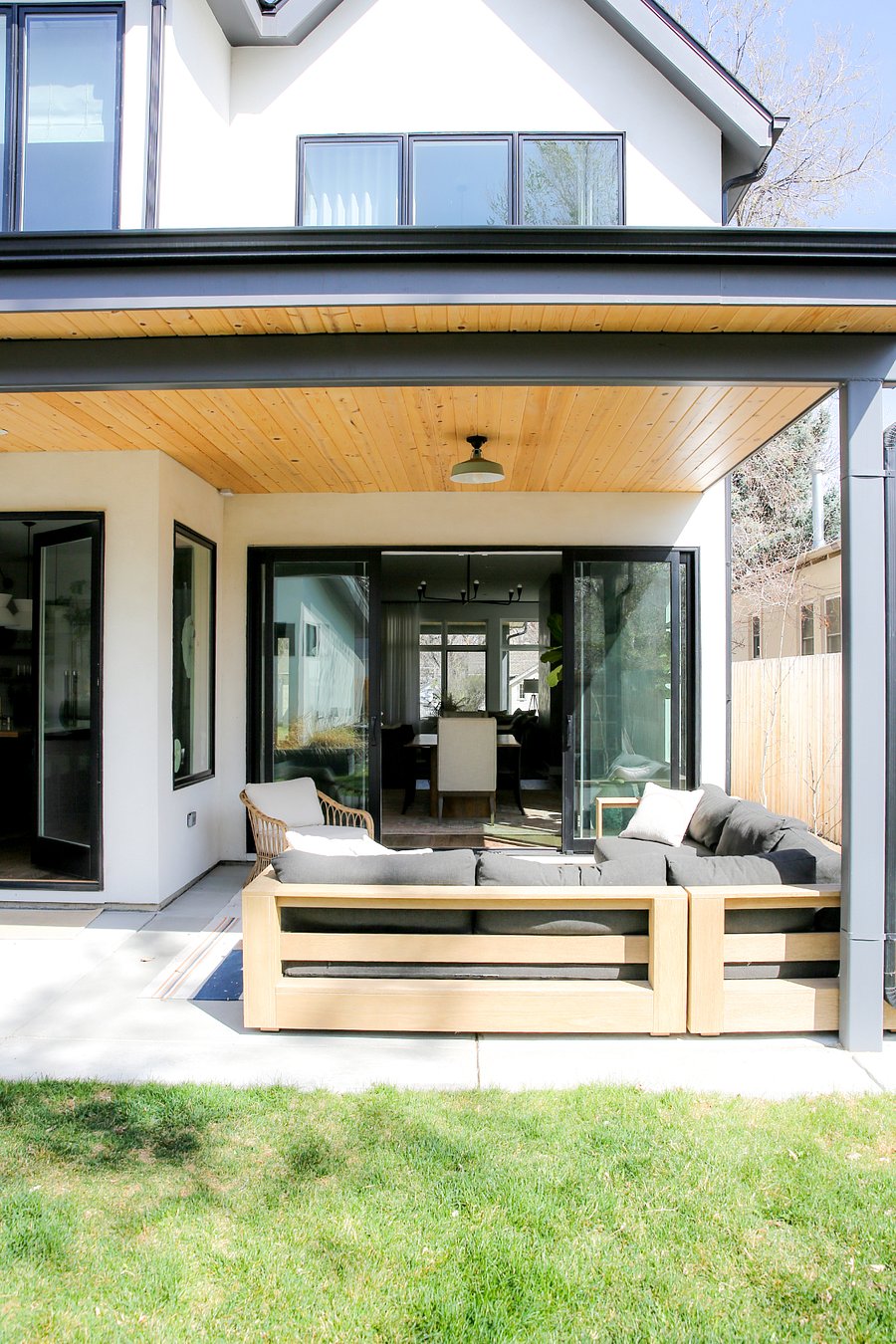 Outdoor private patio with firepit