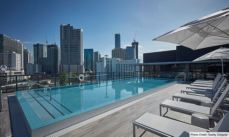 Roof top pool
