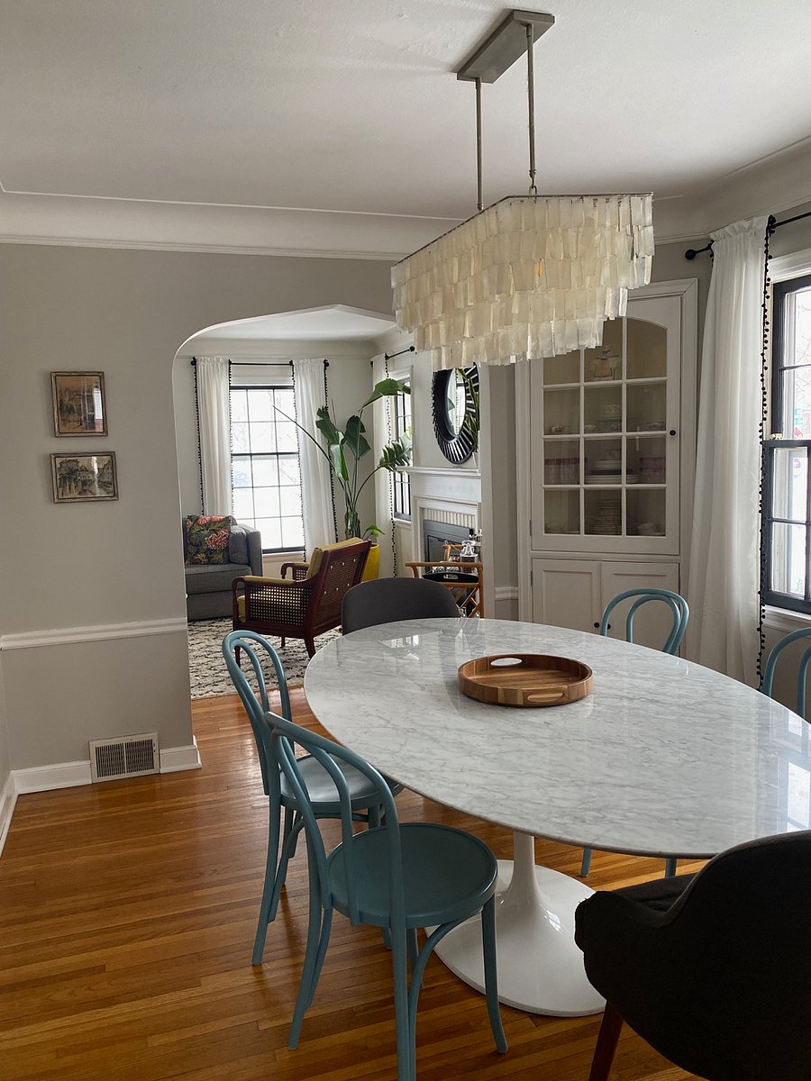 Dining room with seating 6+ and the 3 season porch is off the dining room.