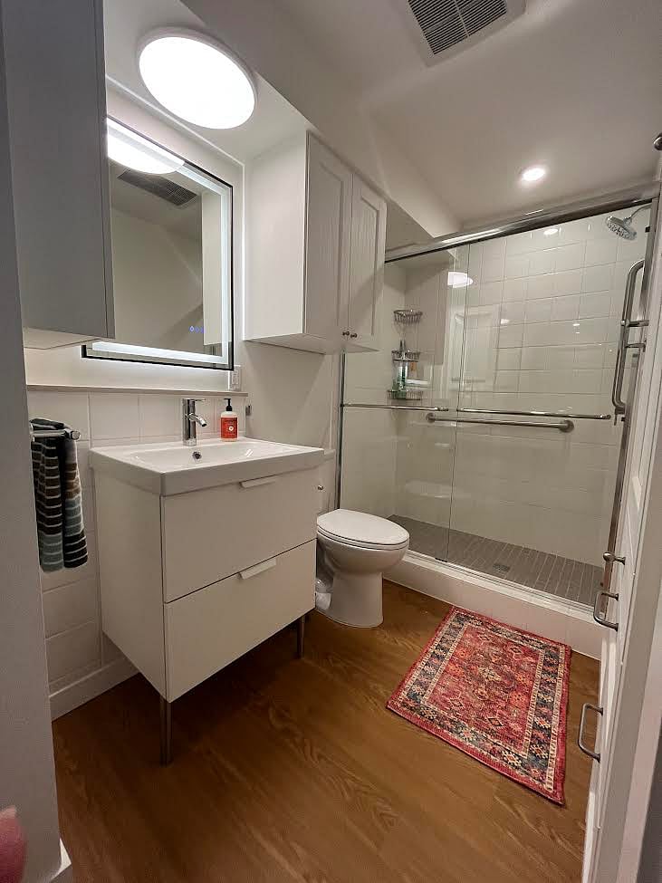 Tiled shower