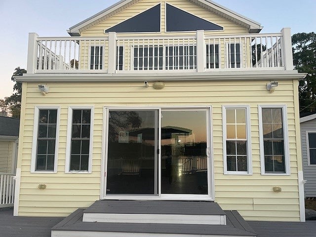 Rear view of house