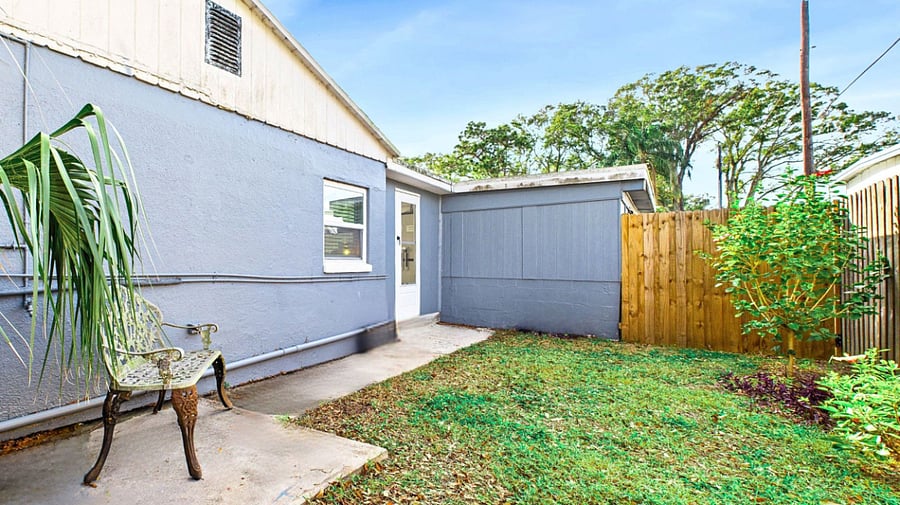 Private fenced yard perfect for your pup to roam safely