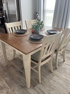 Dinning table sitting for 4
