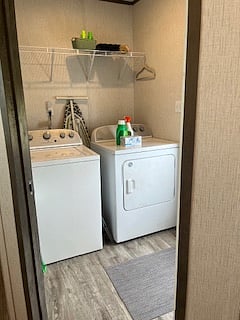 Full washer and dryer.