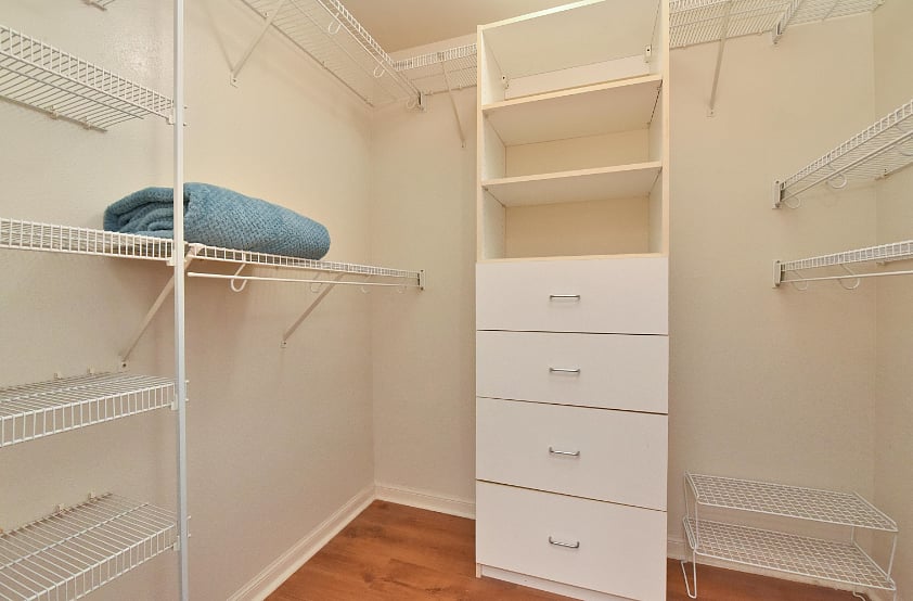 Large walk in closet with plenty of space!