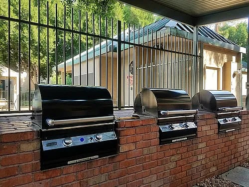 Grill access for outdoor cooking.