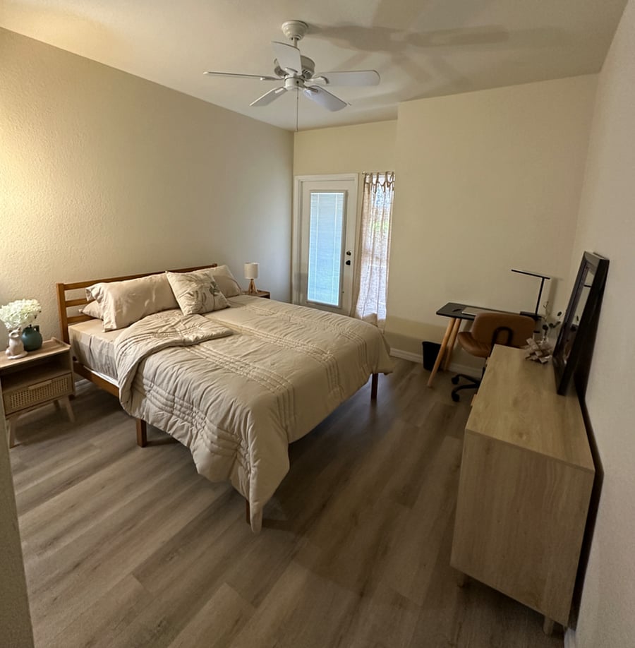 Second Master Bedroom w/ private patio.