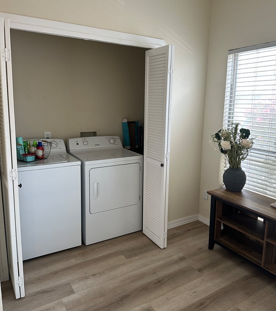 Laundry closet.