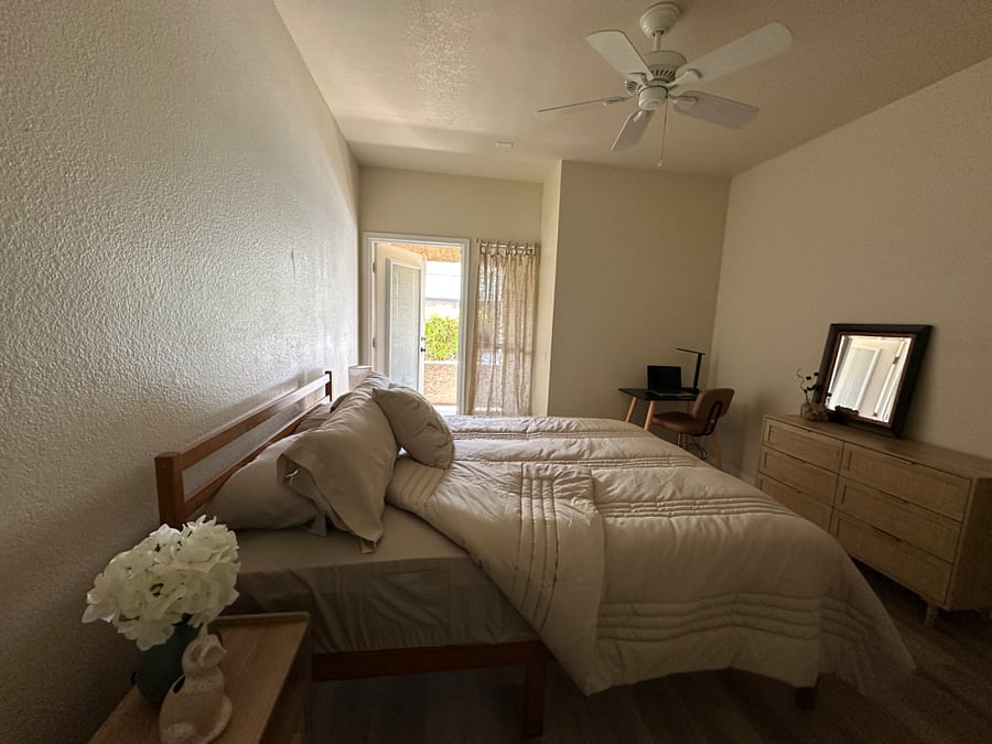 Second Master Bedroom w/ private patio.