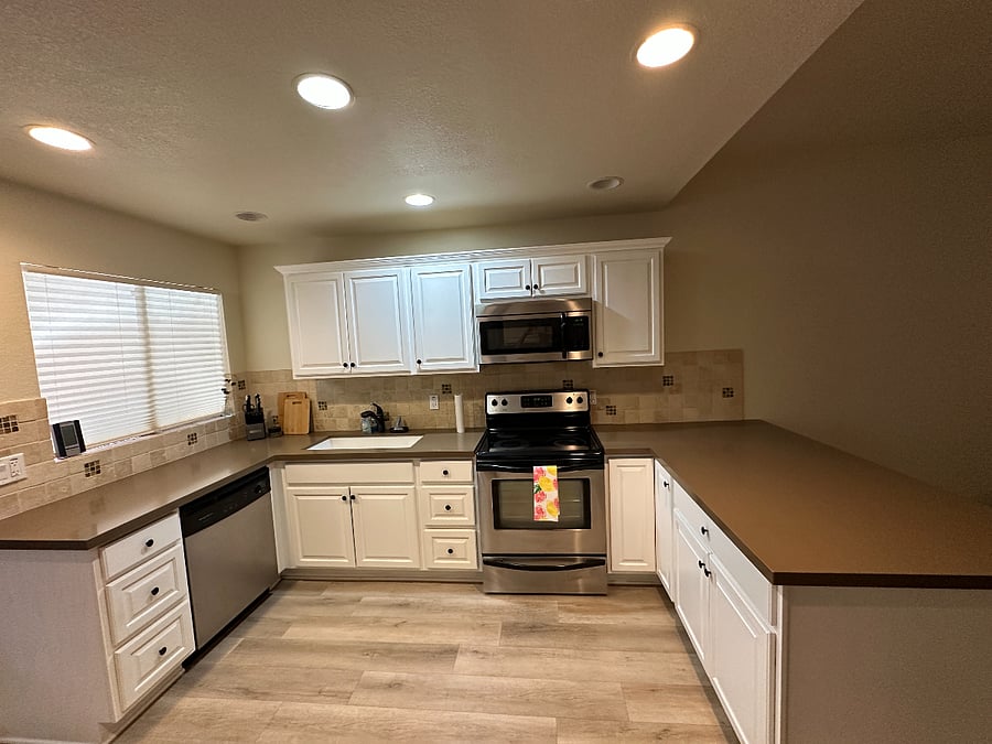 Open Kitchen with modern stainless steel appliances