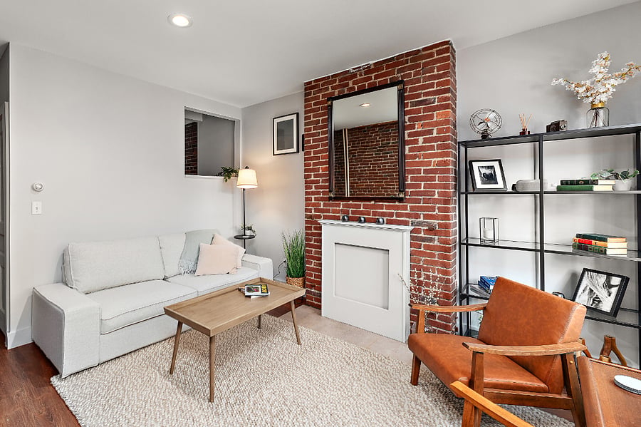 Cozy seating area, living room