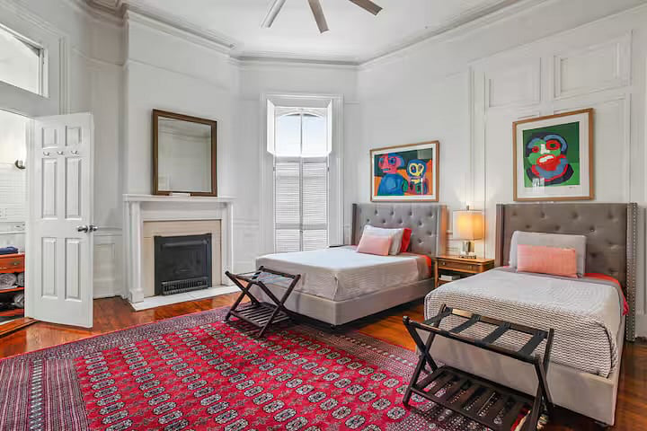 Bedroom 2 - named Music Room- outdated photo, only the larger bed remains. 