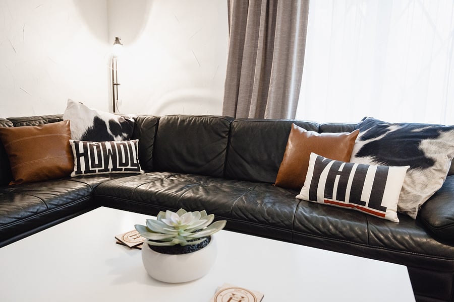 Black Leather Couch