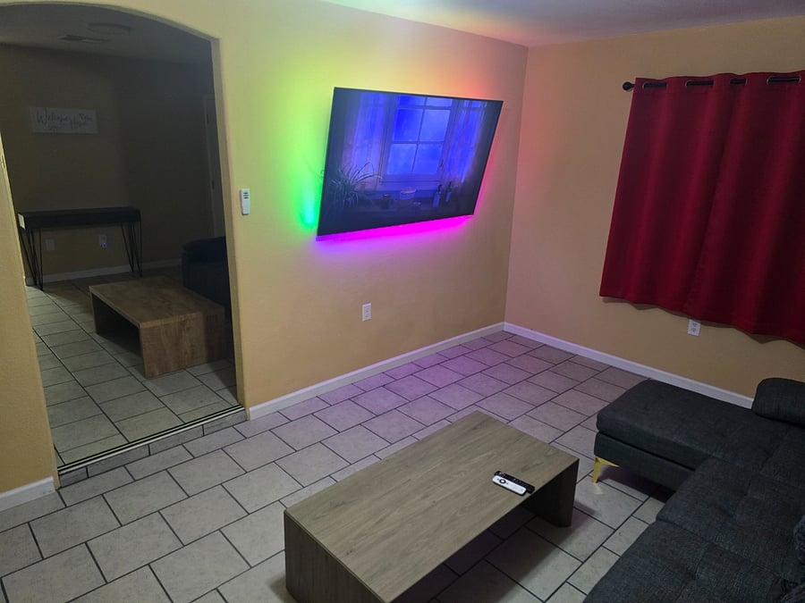 Living room 70" tv