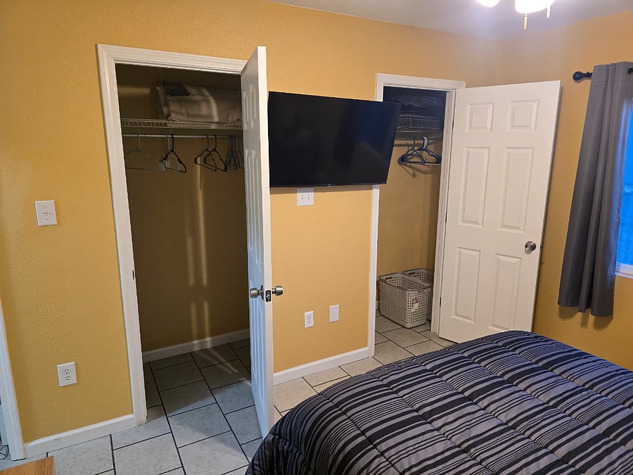 Master bedroom closets