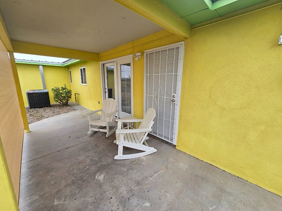 Back patio with pricacy/sunshade
