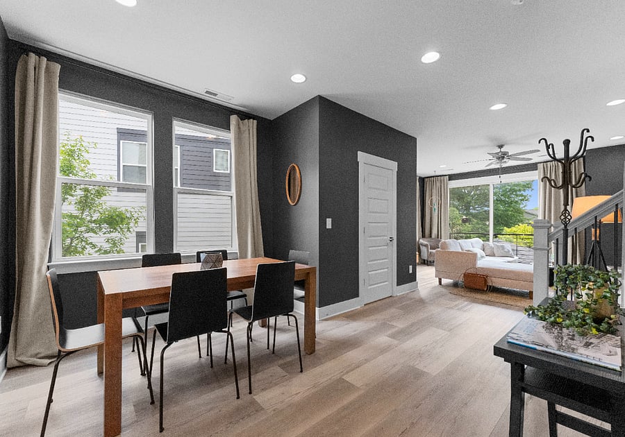 Main level: dining/family room
