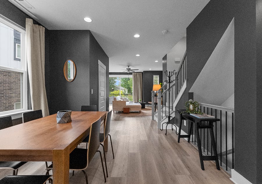 Main level: dining & living room