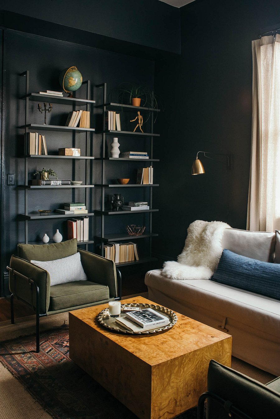 Den with full size pullout sofa