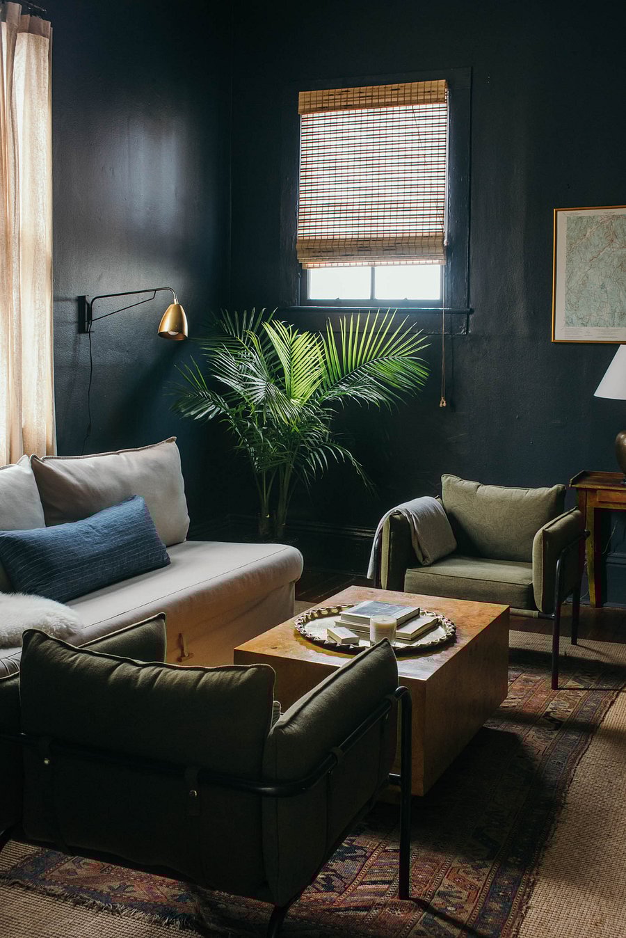 Den with full size pullout sofa