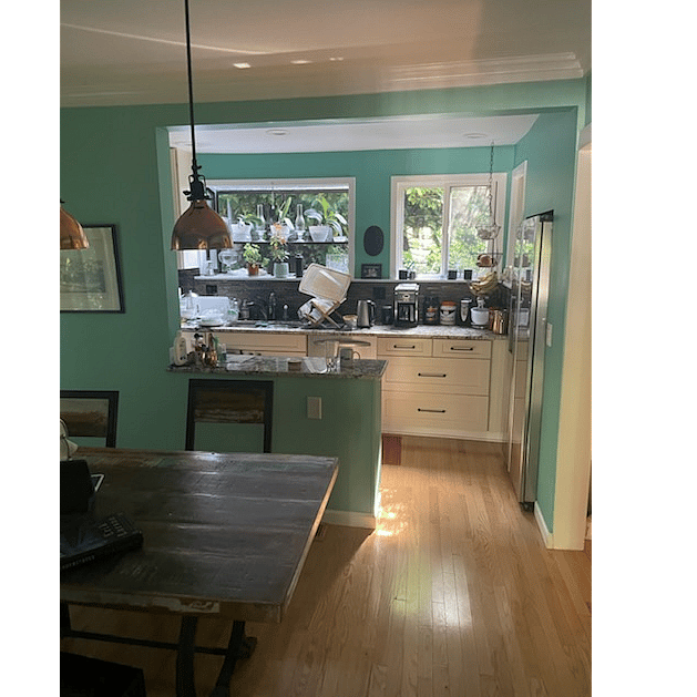 dining room looking into kitchen