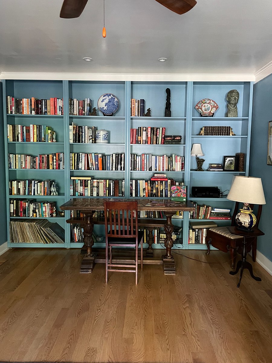 Family room library area