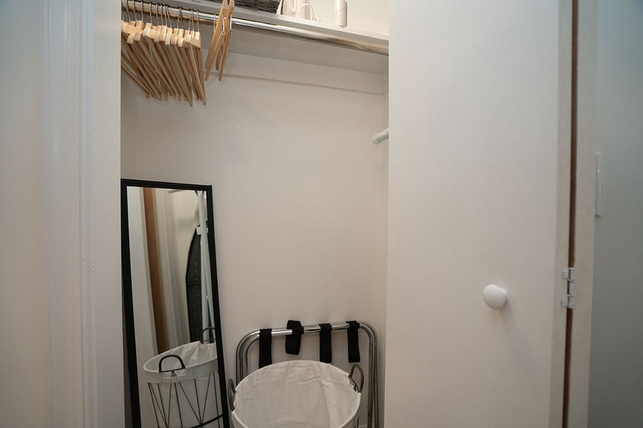 Closet inside bedroom