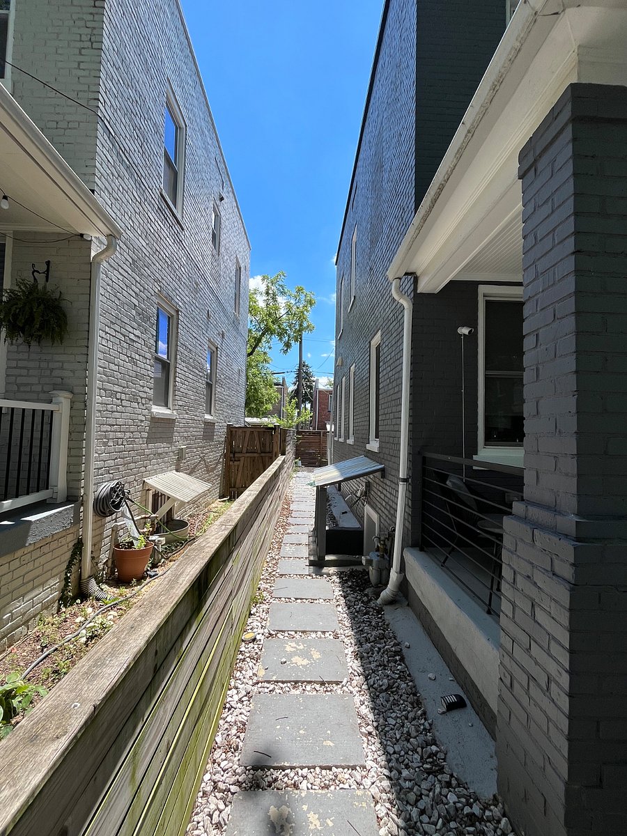View of path to basement entrance