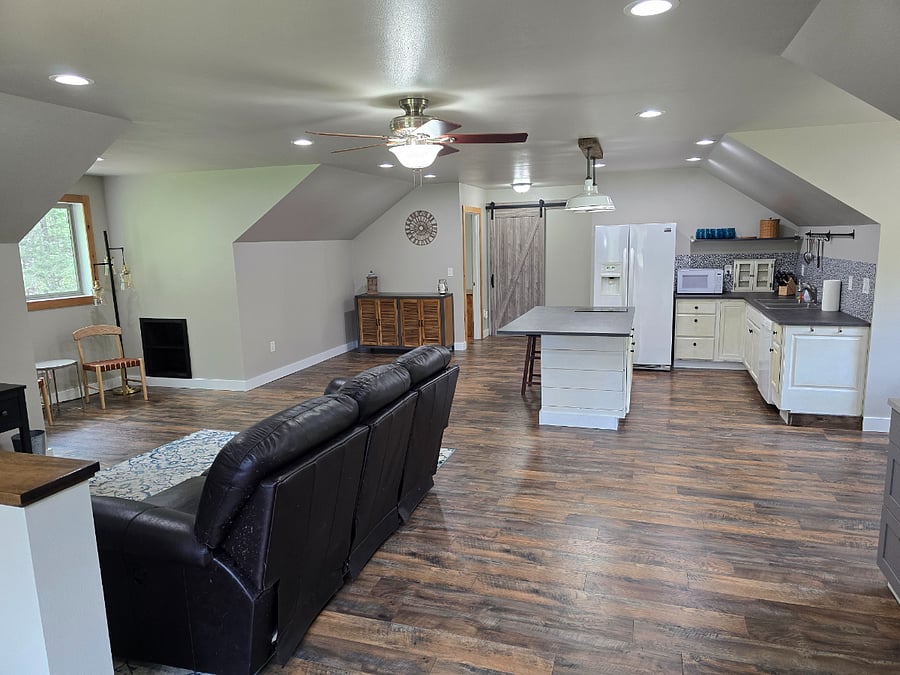 Living Area and Kitchen